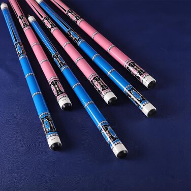 Більярдний кий для пулу Billiards Short Pool Cue Stick, 48 дюймів, для початківців, з канадського клену, 18 oz (рожевий)