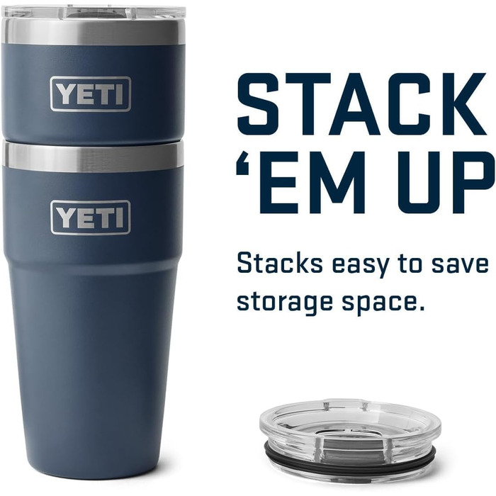 Термокружка YETI Rambler 591 мл з кришкою MagSlider, синя, сталева, для напоїв