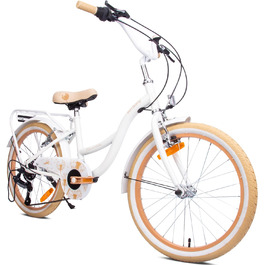 Дитячий велосипед Sun Baby Flower 20 дюймів, 6 швидкостей, Shimano, для дівчаток 6-10 років, регульований