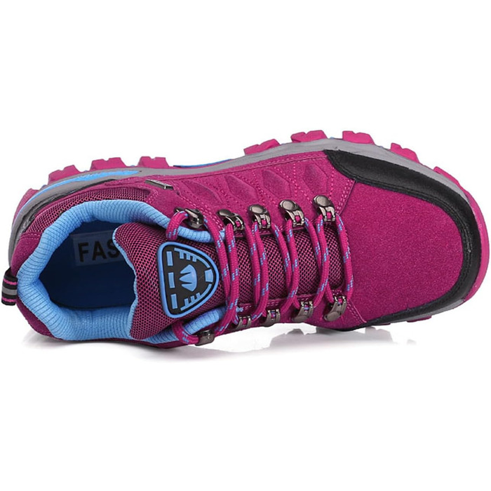 Трекінгові черевики для туризму та хайкінгу: жіночі та чоловічі, зручні, легкі, з неслизькою підошвою, розмір 42 EU, 98018, рожево-червоні