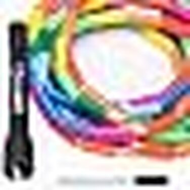 Професійна скакалка для змагань BEAD, регульована довжина 3.0м, райдужний колір