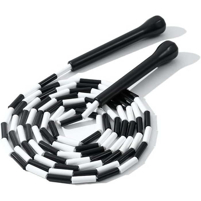 Скакалка IDOU з перлами: регульована довжина, міцні ручки, без перекручування. 2 шт. (синій, W-перлини)