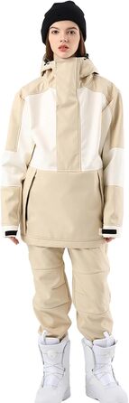 Комбінезон для сноуборду та лижного спорту HOUZONIY (XL, Khaki) - теплий, непромокаючий, з капюшоном