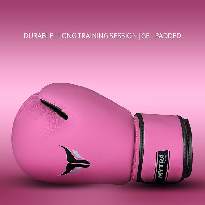Жіночі боксерські рукавички Mytra Fusion 10 унцій рожеві для MMA, тренувань і кікбоксингу