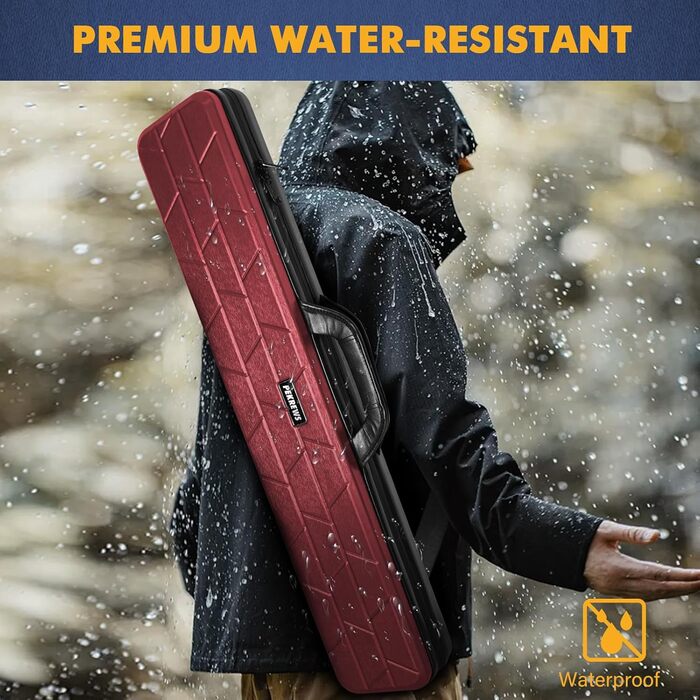 Чохол для більярдного кия Pool-Queue-Tasche: міцний кейс на 10 київ з м'якою шкіряною ручкою та плечовим ременем, для перенесення, чоловічий, однотонний (Getaway Solids)