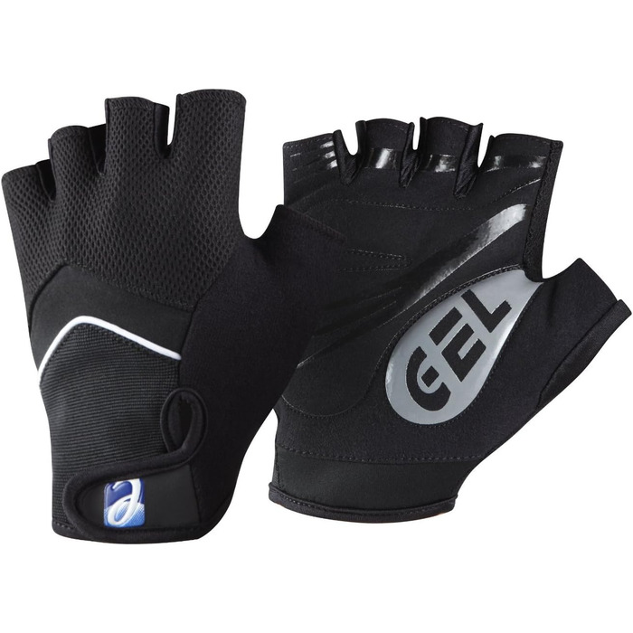 Велосипедні рукавички без пальців для чоловіків, чорні, з гелевими вставками