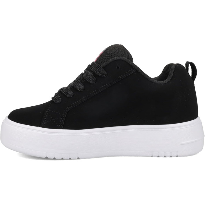 Жіночі кросівки DC Shoes Court Graffik Plateau, 41 EU, чорний, рожевий, білий