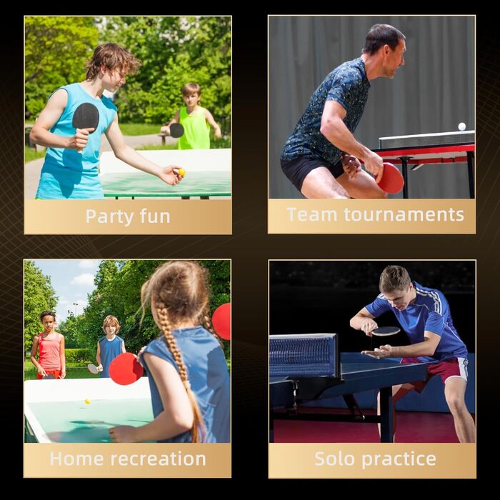 Набір для настільного тенісу: 2 ракетки, 3 м'ячі, сумка. Підходить для початківців, сімей та професіоналів