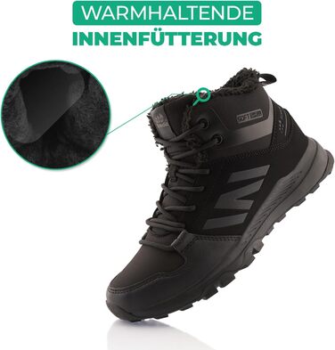 Черевики для ходьби жіночі та чоловічі, зимові, утеплені, Softshell, бренду Fusskleidung® (41 EU). Кольори: бежевий, чорний, зелений