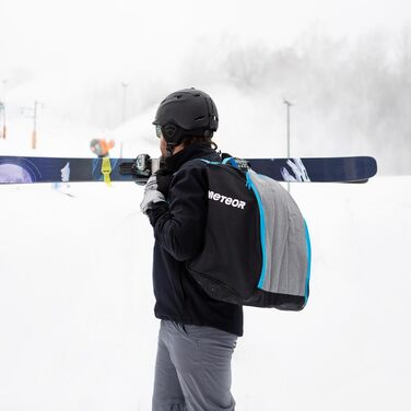 Набір для перевезення лиж та черевиків Meteor 2-в-1 Skitasche Set - Skisack (до 195 см) з вентиляцією, водонепроникний чохол та сумка для черевиків. Ідеально для зимового відпочинку та катання на лижах. Комплект для лиж та черевиків.