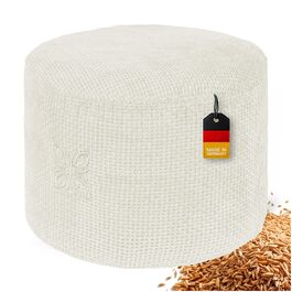 Крісло для медитації Cushy™: кругле подушка для сидіння з дінкової вати (10/15/20 см) - для медитації та релаксації, Made in Germany, Milky Marshmallow