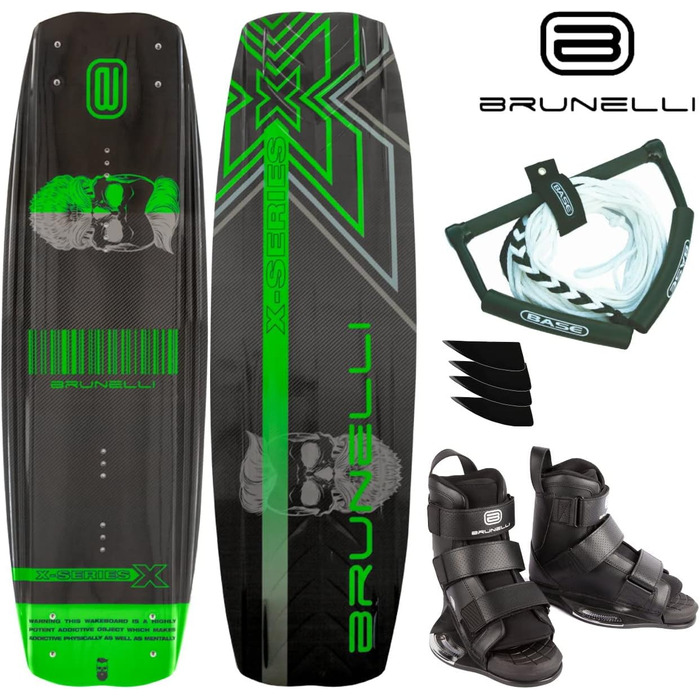 Вейкборд Brunelli Carbon 138 см з кріпленнями XL (43-47)