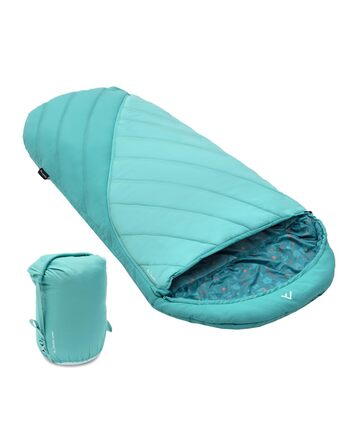 Спальник дитячий Qeedo Buddy Junior Camping 3 сезони (10-25°C) для хлопчиків та дівчаток до 140 см / 10 років Turtlemint