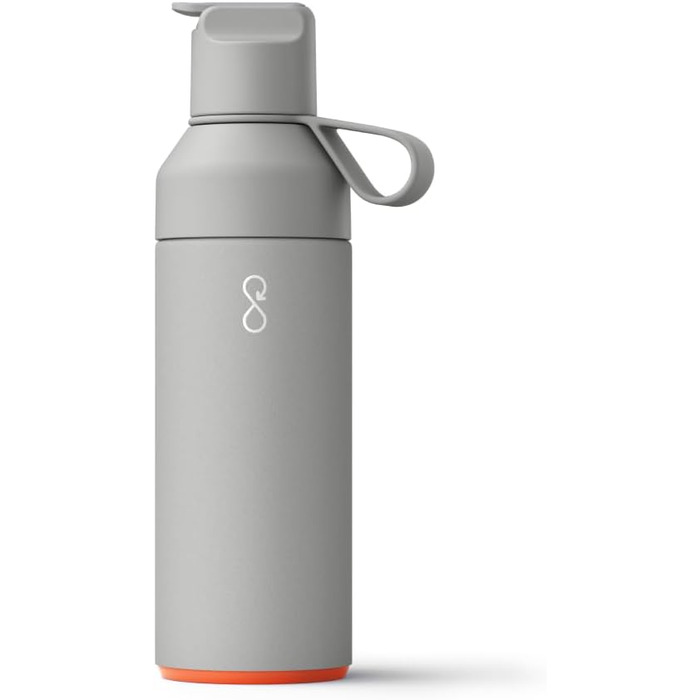 Пляшка для води Ocean Bottle GO 500 мл, рециркульована нержавіюча сталь, екологічна, багаторазова, сірий колір