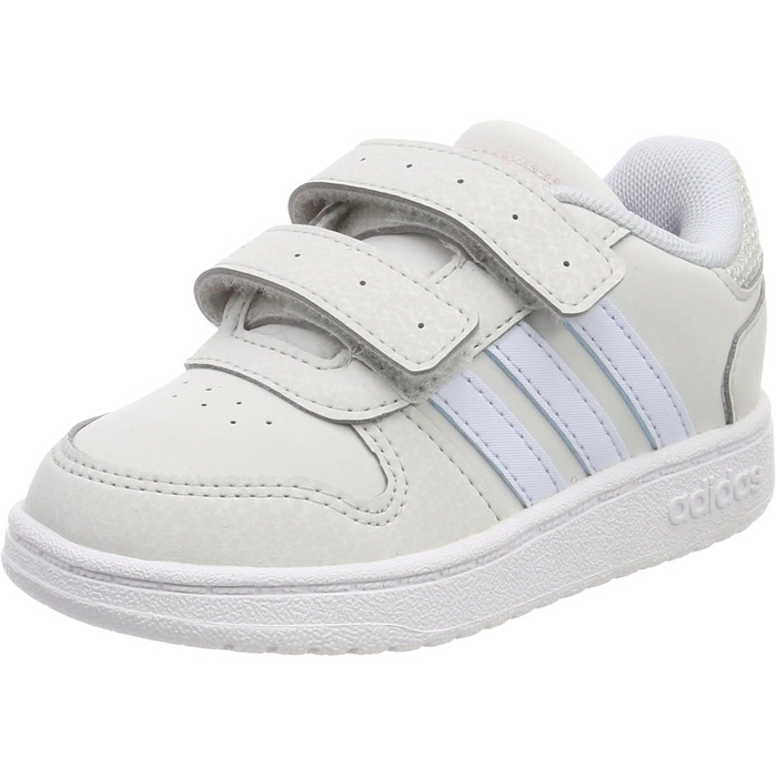 Кросівки баскетбольні adidas Hoops 2.0 CMF C для дітей, сірі та зелені, 27 EU