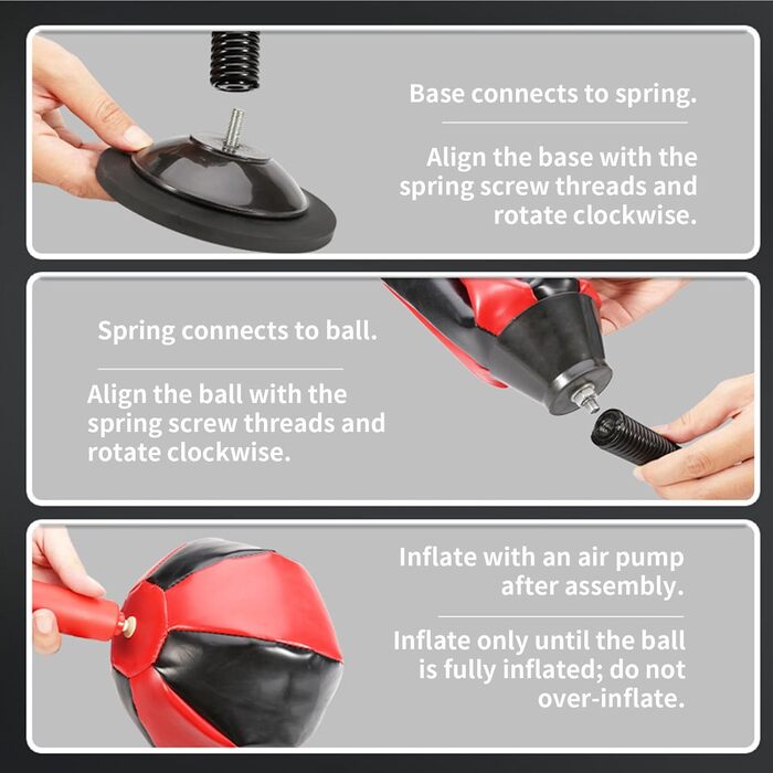 Бокс-груша на присосці надувна для боксу, дітей, дорослих, офісу, студентів, дому - тренажер для рук