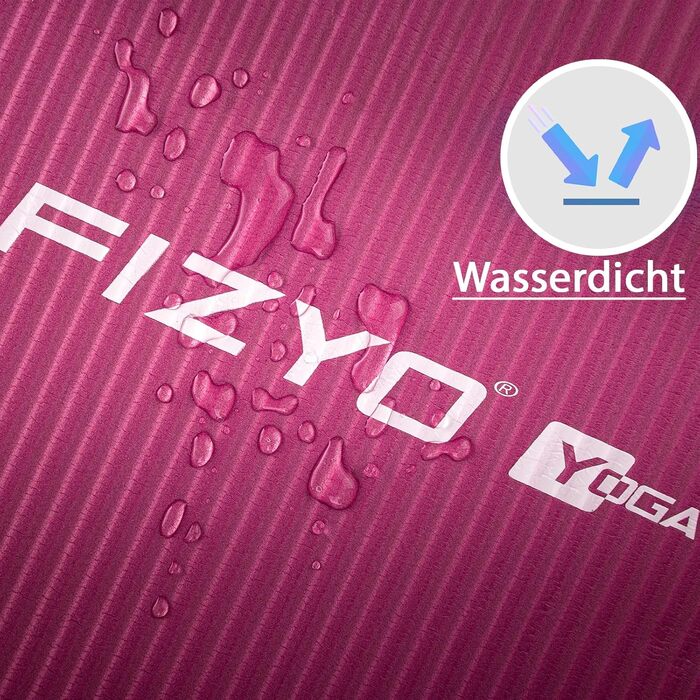 Килимок для йоги та фітнесу FIZYO FITYO, рожевий, 183x61x1 см, NBR-гума, для йоги, тренувань, відпочинку