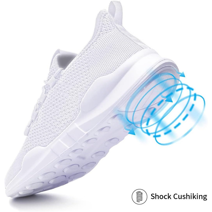 Чоловічі кросівки для бігу та занять спортом. Легкі, дихаючі, для фітнесу, тенісу, тренувань. Розмір 44.5 EU, білий колір