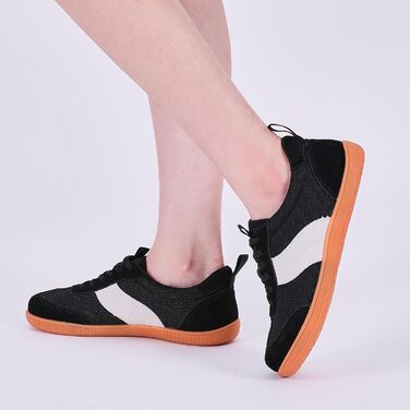 Жіночі широкі кеди для фітнесу та бігу Barfußschuhe (39 EU, чорні). Дихаючі, легкі, Zero Drop