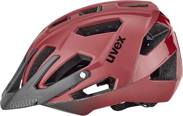 Велосипедний шолом Uvex Quatro CC All Mountain Enduro, матовий червоно-чорний, 52-57 см, 2022