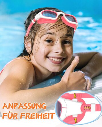 Дитячі окуляри для плавання, маски для снорклінгу для дітей 6-14 років, антизапітніння, захист від УФ, без витоку, широке поле зору, окуляри для плавання для хлопчиків та дівчаток білого та оранжевого кольорів