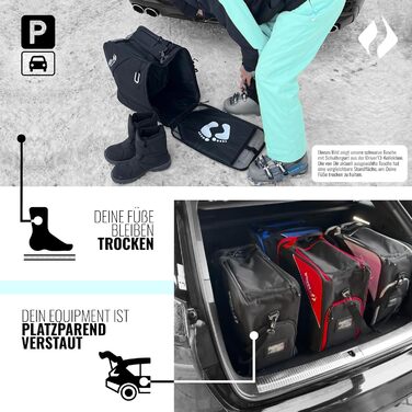 Рюкзак для лижних черевиків Driver13 з відділенням для шолома. Підходить для лиж, сноуборду, роликів та чоботів. Оригінальний рюкзак з 2007 року, чорний.