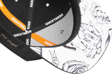 Кепка-снэпбек Nebelkind Inked Black — унісекс бейсболка з прямим козирком, регульований розмір, стильна вулична кепка (Streetwear), чорна