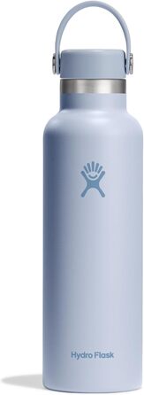 Термобутилка HYDRO FLASK Standard Mouth 621 мл із нержавіючої сталі, ізольована спортивна пляшка з герметичною кришкою та ручкою, придатна для миття в посудомийній машині, Surf