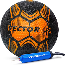 Футбол м'яч Vector X Street Soccer гумовий, машинне зшивання, для тренувань і гри, водостійкий, для юнаків і дорослих, для вулиці та залу