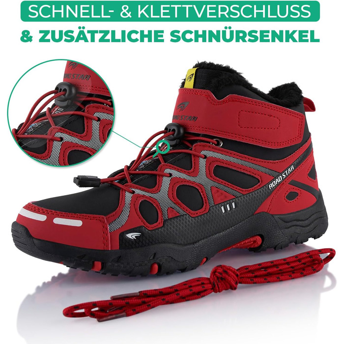 Черевики для піших прогулянок для жінок та чоловіків, зимові, теплі, з підкладкою, сірі та білі (45 EU, червоні та чорні)