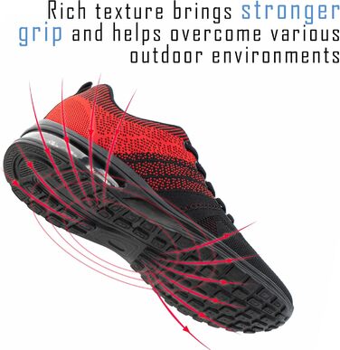 Спортивне взуття Hitmars для чоловіків та жінок з повітряною подушкою, розмір 36-48, колір червоний