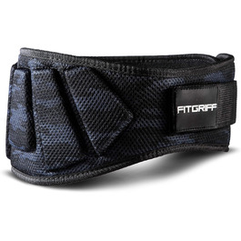 Пояс для важкої атлетики Fitgriff V1 Camo-Black XS, для бодібілдингу, кросфіту, пауерліфтингу, чоловічий та жіночий, обхват талії 63-74 см