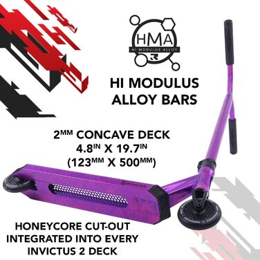Трюковий самокат Root Industries Invictus ETCH Black для дітей та дорослих, професійний, чорний, колеса Pro