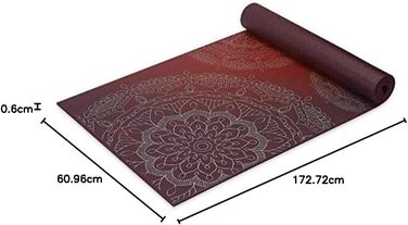 Килимок для йоги Gaiam Premium 6 мм, антиковзкий, металевий сонячний захід, для йоги, пілатесу та фітнесу, 172×61×0,6 см