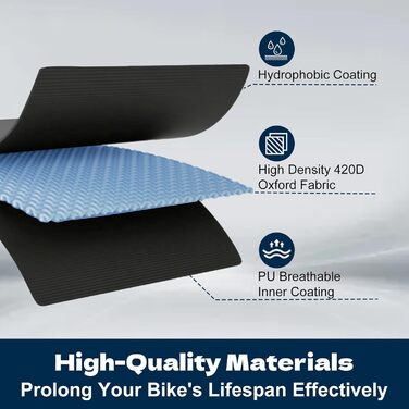 Чохол для велосипеда HITWAY, водонепроникний, 420D, захист від УФ-променів, пилу та дощу, з отвором для замка та кишенею, для електровелосипедів до 29 дюймів, чорний