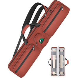 Чохол для більярдної кулі, сумка для 4 кулі та 5 шесток, м'яка підкладка, регульований ремінь, для жінок та чоловіків, Deluxe, помаранчевий