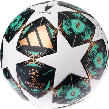 Футбольний м'яч Adidas UEFA Champions League J350, зелений, розмір 5, унісекс