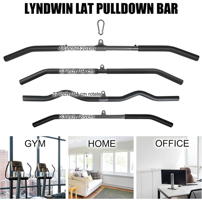 Турнік Lyndwin 48'' для підтягувань, біцепса, кросфіту, бодібілдингу, домашній тренажер, фітнес, силові вправи