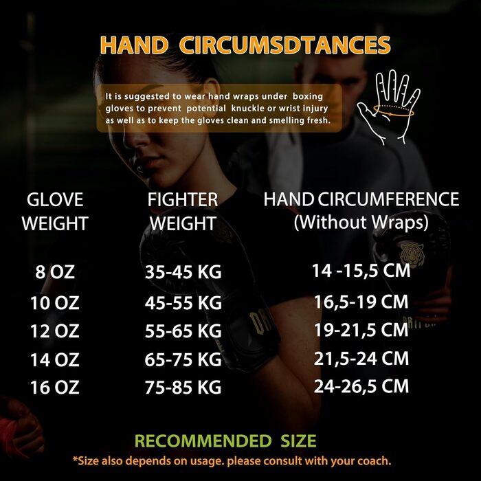Боксерські рукавички Dripex з PU шкіри, 14 oz. Для боксу, ММА, спарингу, муай-тай, кікбоксингу. Підходять для чоловіків, жінок та підлітків.