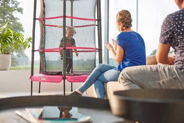 Трамплін дитячий Salta Junior Ø 140 см, рожевий - з сіткою, TÜV geprüft