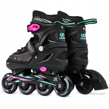 Роликові ковзани 3в1 Croxer Optima, регульовані, Mint/Pink, розмір 35-38