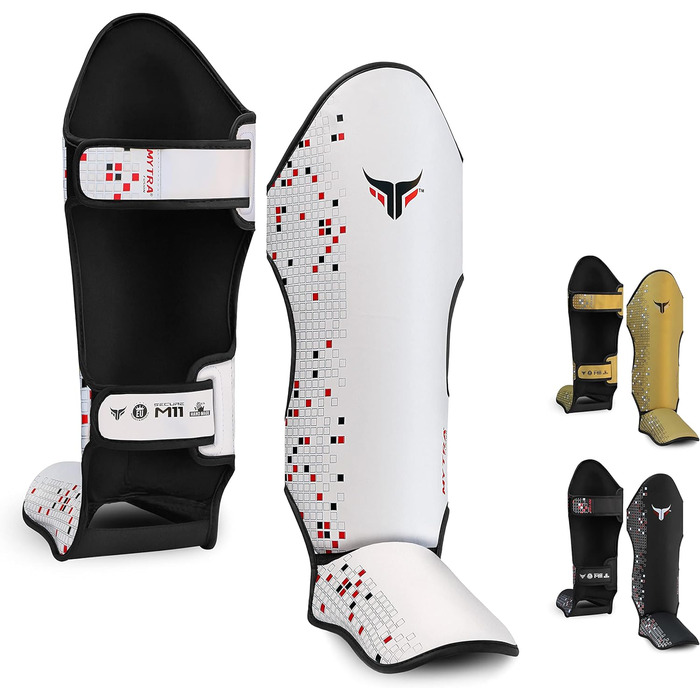 Mytra Fusion M-11 захист гомілки та стопи для муай-тай, кікбоксингу та MMA, преміум якість, легкі та міцні щитки для тренувань з єдиноборств
