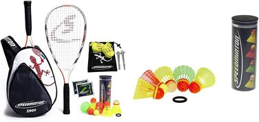Професійний набір для кросмінтону Speedminton S900 з карбоновими ракетками, 5 м'ячами, полем та сумкою