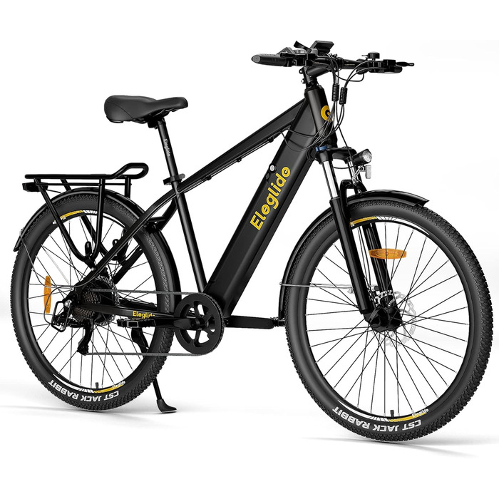 Електровелосипед Eleglide T1 27.5'' для міста та трекінгу, акумулятор 13Ah, запас ходу 100 км, мотор 250 Вт, 7 швидкостей Shimano, для жінок і чоловіків, подвійні дискові гальма