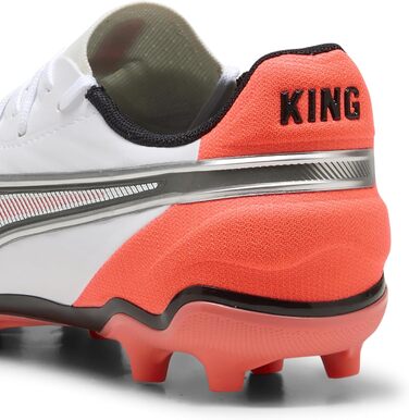 Дитячі футбольні бутси PUMA King Match FG/AG Jr - біло-червоно-срібні (33 EU)
