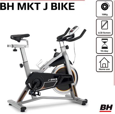 Велотренажер BH Fitness Jet H9158RF для дому, сіро-жовтий, універсальний розмір