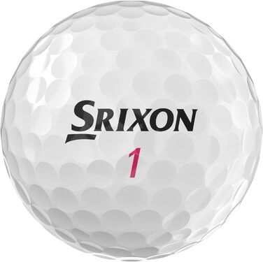 Гольф м'яч Srixon Soft Feel Lady 8 & 9 | Для жінок | Низька компресія, легкий старт | М'яка текстура | Ідеально для помірних ударів та підвищеної точності, білий