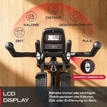 Еліптичний тренажер Sportstech CX608 для дому: тихий, з 8 рівнями опору, LCD-дисплеєм та Bluetooth