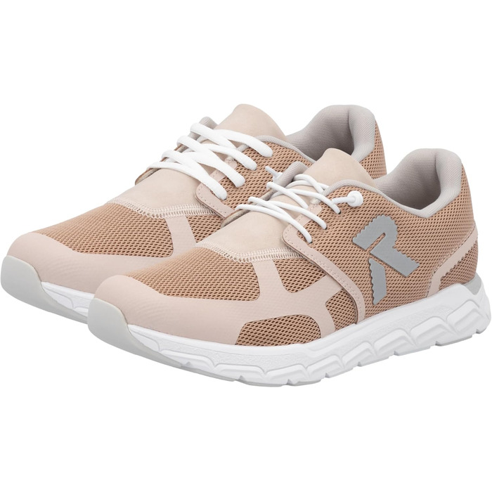 Кросівки Rieker білі жіночі повсякденні низькі, 39 EU, рожеві деталі (31)