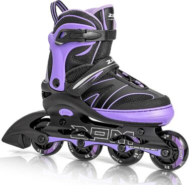 Дитячі ролики 2PM SPORTS з регульованим розміром для дівчаток та хлопчиків, зелені (фіолетові), розмір EU 37.5-41